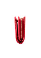 Red women's croco wallet POREC-0353A-42(Z25) - side view of the product on a white background.