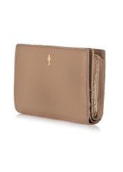 Beige leather women's wallet PORES-0834-81(W23)-02