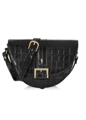 Women's leather messenger bag TORES-0707E-99(Z25), front view on white background.