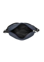 Navy blue fabric women's handbag TOREN-0355-7E(Z26), interior view on a white background.
