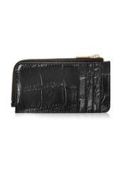 Small women's leather wallet with croco motif PORES-0922-99(Z24)-03