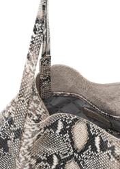 Women's leather shopper bag TORES-1164-86(Z25), close-up of the product detail, view on a white background.