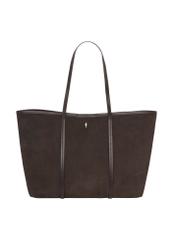 Large dark brown leather women's handbag TORES-1397-1I(Z26), front product view on white background.