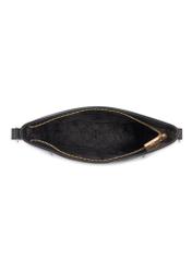 Black leather women's handbag TORES-1265-9I(W26) - product view from above, on a white background.