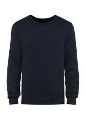 Navy blue men's cotton sweater SWEMT-0147-68(Z24)