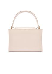 Cream leather trunk bag TORES-1270-0B(W26) - back view of the product, on a white background.