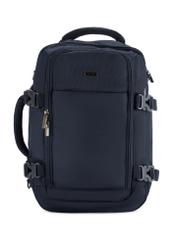 Navy blue airplane backpack PLCMN-0017-69(Z25), product view from the front on a white background.