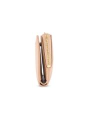 Beige women's leather wallet PORES-0977R-1B(W26), side view of the product on a white background.