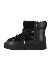 Black women's snow boots BUTYD-1221-9J(Z26), side view of the product on a white background.