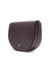 Brown leather women's messenger bag TORES-1352-1H(Z26), diagonal product view on white background.