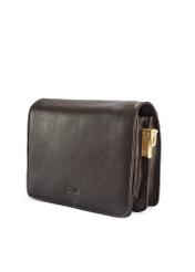 Brown leather women's handbag TORES-1138A-89(Z25), diagonal product view on white background.