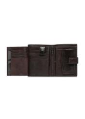 Leather clasp brown men's wallet PORMS-0605-89(W24)-04