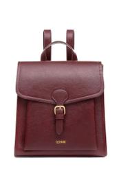 Burgundy medium elegant women's backpack TOREC-0985A-49(Z25), front product view on white background.