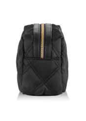 Black quilted women's cosmetic bag TOREN-0282-99(W24)-03