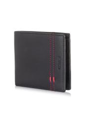 Men's leather wallet with stitching PORMS-0523-99(W23)-02