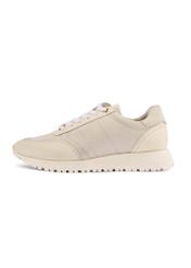 Cream leather women's sports shoes BUTYD-1099-11(Z25) - side view of the product on a white background.