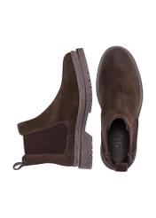 Brown leather men's slippers BUTYM-0445-90(Z23)-05