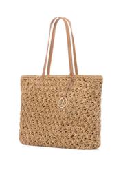 Straw shopper bag TOREC-1218-1E(W26) - diagonal product view, on a white background.