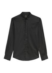 Black men's shirt KOSMT-0351-99(Z25), front product view on white background.
