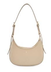Beige small hobo bag TOREC-1136-1A(W26) - front product view, on white background.