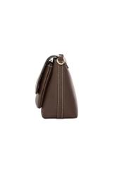 Brown women's shoulder bag TOREC-1063-1H(Z26), side product view on white background.