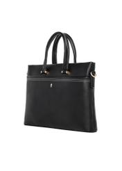 Black women's briefcase TOREC-1372-99(Z26) - diagonal product view, on a white background.