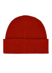 Dark orange women's wool blend hat CZADT-0201-3C(Z26), back view of the product on a white background.