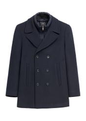 Men's dark navy wool coat PLAMT-0012-7E(Z26)