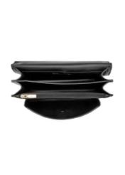 Black women's handbag with monogram TOREC-1155-99(W26), product view inside on white background.