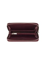 Large burgundy women's wallet POREC-0418-49(Z25), product view from above on a white background.