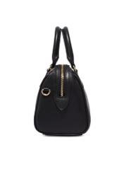 Black leather women's handbag TORES-1381-99(Z26), side view of the product on a white background.