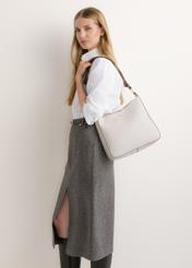 Women's ecru hobo bag TOREC-1257-0B(Z26)