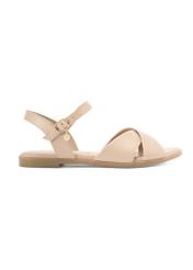 Beige women's leather sandals BUTYD-1259-1B(W26)
