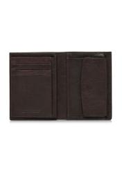 Brown leather unbuttoned men's wallet PORMS-0550-89(W24)-04