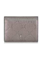 Women's small silver leather wallet PORES-0872-92(Z23)-01