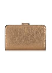 Gold leather women's wallet PORES-0880-28(Z23)-01