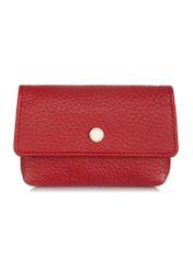 Non-stiff red leather wallet PORES-0895-40(Z23)-01