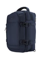 Navy blue airplane backpack PLCMN-0017-69(Z25), diagonal product view on white background.