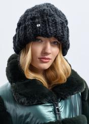 Black women's winter hat CZADT-0182-99(Z24)