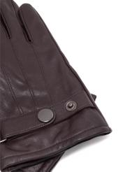 Men's leather gloves with adjustment REKMS-0022A-90(Z25), close-up of the product detail on a white background.