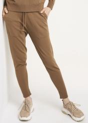 Beige women's sweatpants SPODT-0073-81(Z22)-01