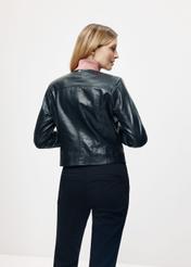 Women's short leather jacket KURDS-0294-4229(KS)