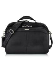 Black leather business travel bag TB-214A-99(KS)-01