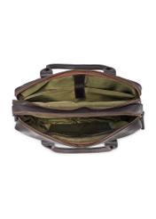 Brown men's leather bag TORMS-0504-1I(W26), product view inside on white background.