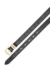 Black croco leather women's belt PASDS-0321-9G(W26)