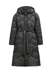 Long black women's jacket KURDT-0701-99(Z26)