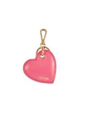 Heart-shaped leather keychain BRELOK-0218-31(Z25), front view of the product on a white background.