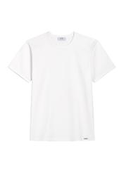Men's white cotton T-shirt TSHMT-0153-0A(Z26) - front product view, on a white background.