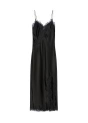Black midi dress with lace SUKDT-0289-99(Z26)