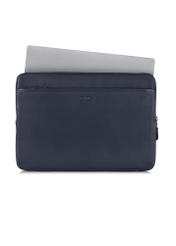 Men's navy blue leather briefcase TORMS-0286A-69(W24)-06